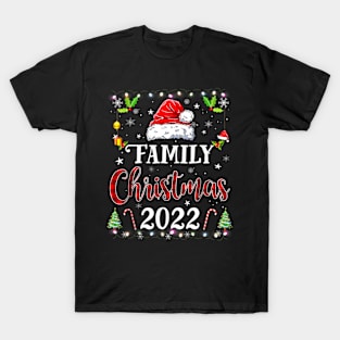 Family Christmas 2022 Matching Pajamas Squad Santa Elf Funny T-Shirt